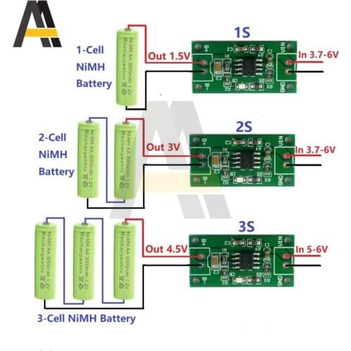 1A 1.2V 2.4V 3.6V NiMH Battery Dedicated Multipurpose Charger 1.5V 3V 4.5V CC/CV Rechargeable Module Board