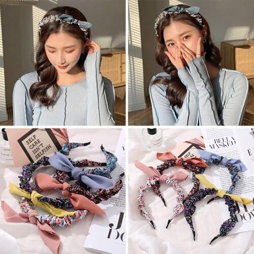 Fashion Women Girls Summer Bohemian Hair Bands Print Headbands Vintage Cross Turban Bandage Bandanas HairBands Hair Accessories