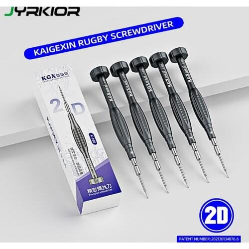 KGX 5Pcs/Set 2D Screwdriver Set S2 For Phone Motherboard PCB Repair Torx T2 Y0.6 Pentalobe Screwdriver Disassembly Tool Sets