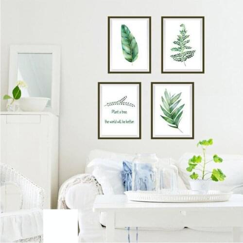 Decals Decorations For Home Nordic Plant Photo Frame Wall Stickers Living Room Bedroom Bedside Restaurant TV Decor Sticker Mural