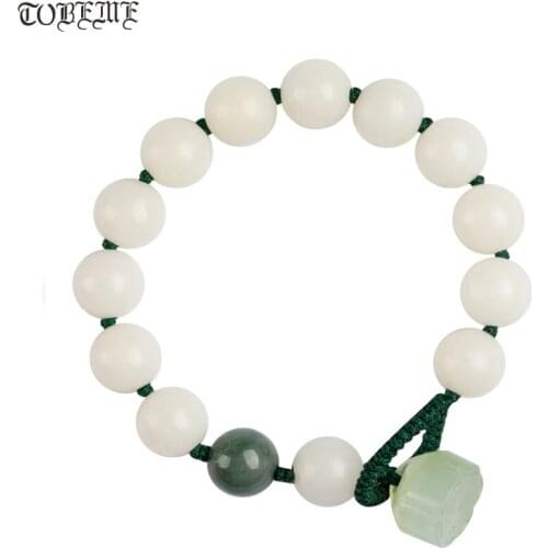 Natural Lotus Beads Bracelet Tibetan Seeds Beaded Mala Bracelet Strand Bracelet Lady Jewelry Gift