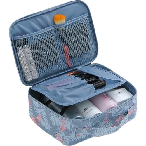 New Flamingo Cosmetic Bag Necessaire Travel Organizer Make up Box Toiletry Kit Wash Toilet Bag Large Waterproof Pouch