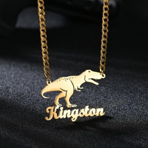 Custom Name Cartoon Character Necklaces Pendants Kids Draw Pictures Name Personalized Nameplate Any Design Necklace For Gifts
