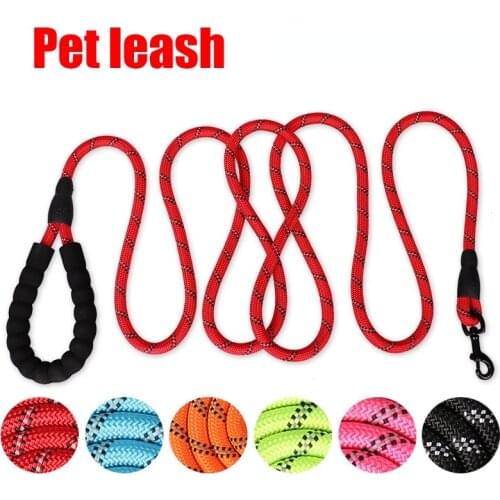 1.2M New Reflective Nylon Pet Leash Dog Walking Durable Traction Rope Round Rope Adjusted Flexibly Pet Supplies