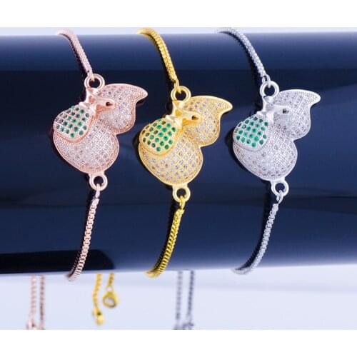 Supplies For Jewelry Shining Gourd & Money Bag Bead Bracelets Bangles Diy Copper Square Chain Friendship Bracelets Vintage Gifts