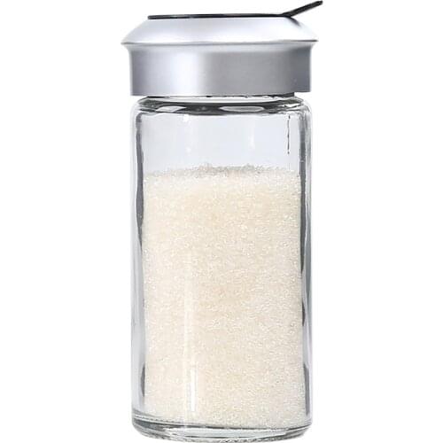 Clear Glass Spice Pepper Shaker Seasoning Pot Rotating Lid Seasoning Pot Salt Sugar Bottle Salt Pepper Sugar Kitchen Accessories