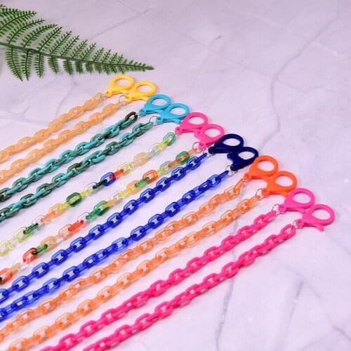Rainbow Acrylic Mask Chains Lanyard For Women 2021 New Fashion 72cm Eyeglasses Sunglasses Chains Wholesale