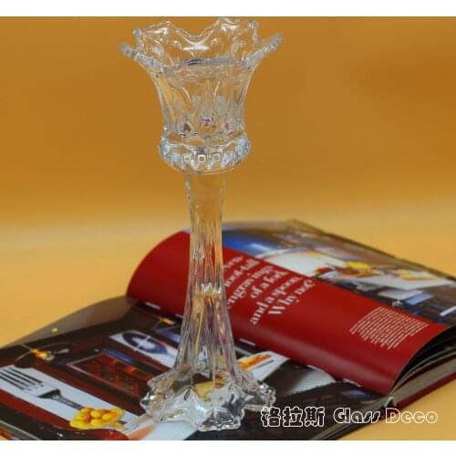 Christmas Crystal Candlestick candlelight dinner wedding Candlestick prop table decoration Candlestick decoration