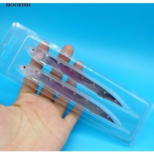 HOOFISH 4PCS/LOT Big Soft Fishing Lure 5.4g/20g 150mm/250mm Hairtail Knife Blade Fish Boat Isca Artificial Fishing Tackle