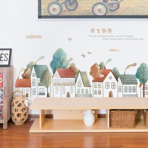 Modern Wall Stickers Living Room Bedroom Corridor Warm Decoration Mural Skirting Line Waterproof Self-adhesive Wall Enclosure