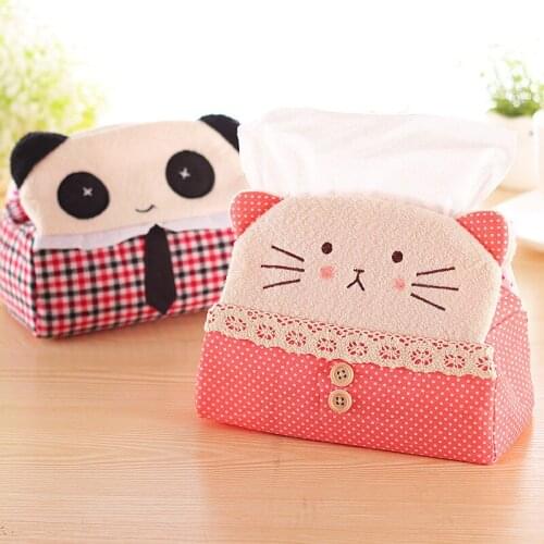Cloth Tissue Box Cartoon Napkin Holder paper storage plush box lowest price Hot sale in four season