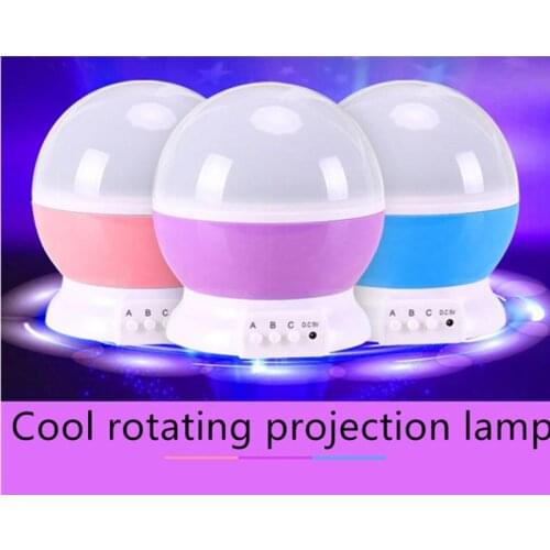 USB projection lamp gypsophila LED rotating starry sky projector lighting moon starry sky children baby night sleep lamp battery