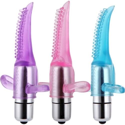 Tongue Vibrating Clitoris Massager Mini Bullet G Spot Women Finger Vibrator Sex Toy