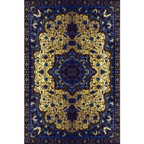 Vintage Table Pattern Digital Printed And Etching Design Ottoman Carpet Living Room Kitchen Living Rooms Non-Slip Classic Design