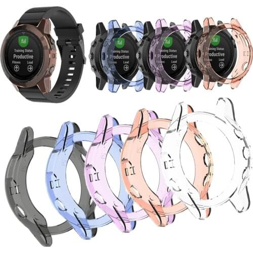 For Garmin Fenix 6 6s 6x Pro TPU soft shell bezel ring transparent ultra-thin protective sleeve replacement accessory case