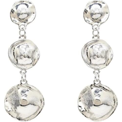 Women Irregular Geometric Earrings with Alloy Big Boho Long Modern Earrings for Women Bridal Wedding Party Statement Jewelry