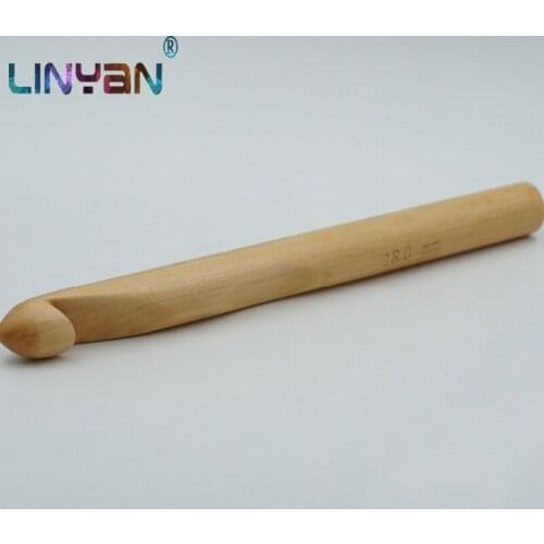 1 piece 18mm Carbonize bamboo crochet hooks knitting needles agulha de croche hand sewing needles hand knitting tools ZL4