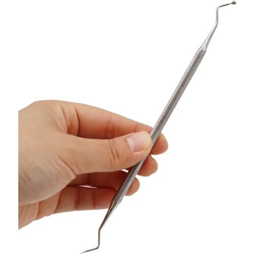 1pc Dental Gingival Retraction Cord Packer Stainless Steel Gingival Separator Dental Scaler Double Ends Instrument A# Round Head