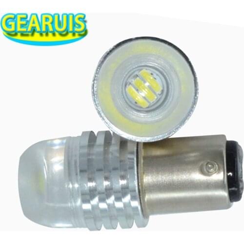 10X P21/5W S25 BAY15D 1157 Strobe flashing 3W lens 3 SMD 7014 LED bulb lamp car Brake lights DRL Headlight white red blue yellow