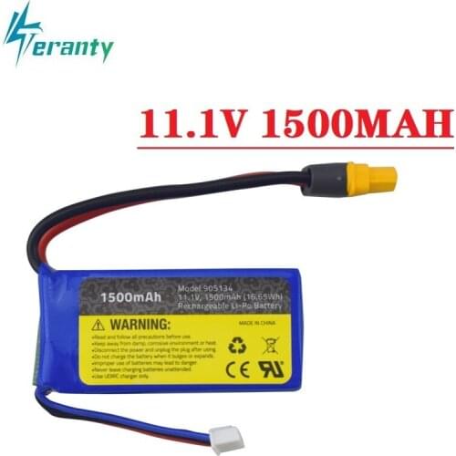 11.1v 1500mah Lithium Battery For Udirc Udi010 Brushless Motor High-speed Rc Boat, Xt60 Interface Rechargeable Li-po Battery