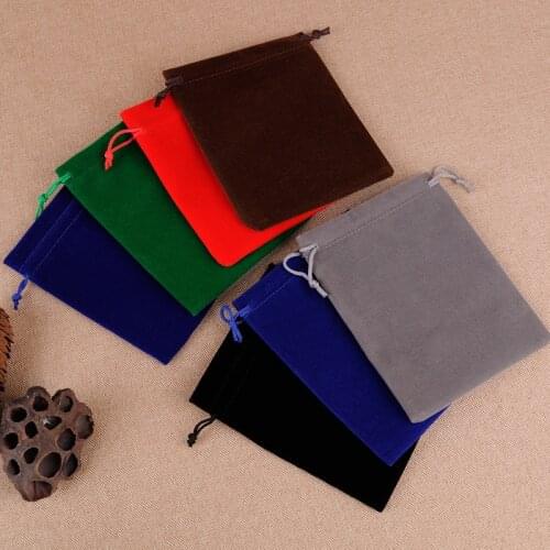 50pcs 17x23cm Multicolors Drawable Velvet Packaging Bags Wedding Decoration Drawstring Pouch Gift Bags Personalise Logo Printed