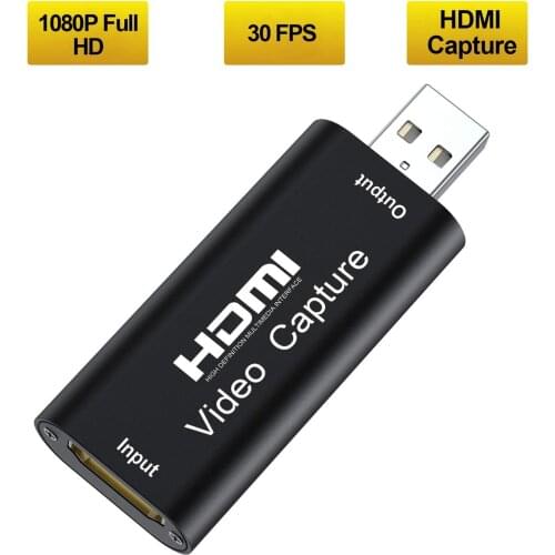 Video Capture adapter Card USB 2.0 HDMI Video Grabber Record Box fr PS4 Game DVD Camcorder HD Camera Recording Live Streaming