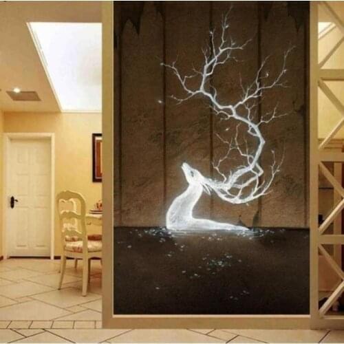 Full Square/Round Drill 5D DIY Diamond Painting "HIRSCH LECHTEND IM DUNKELN" 3D Embroidery Cross Stitch 5D Home Decor Gift