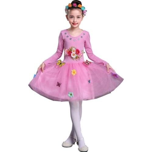 Girls Ballet New Style Costume Princess Dress Primary School Choir Service Modern Dance Tutu Stage Performance
