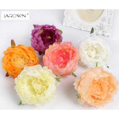 DIY artificial peony flower heads Multicolor Road lead wedding flower Bouquet hotel background wall decor