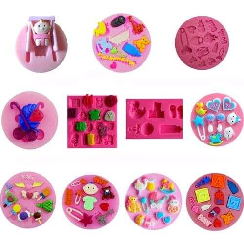 Facemile 1PCS Baby 3D Silicone Gumpaste Chocolate Clay Fondant Mold Cake Decorating DIY Cupcake Baking Moulds Free Shipping