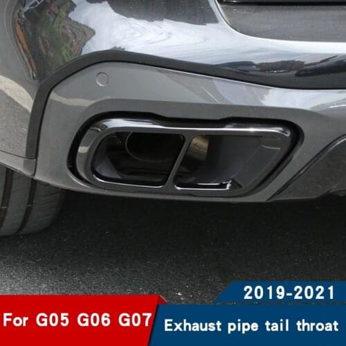 Exhaust pipe tail throat accessories for BMW X5 G05 X6 G06 X7 G07 2020 car sticker muffler