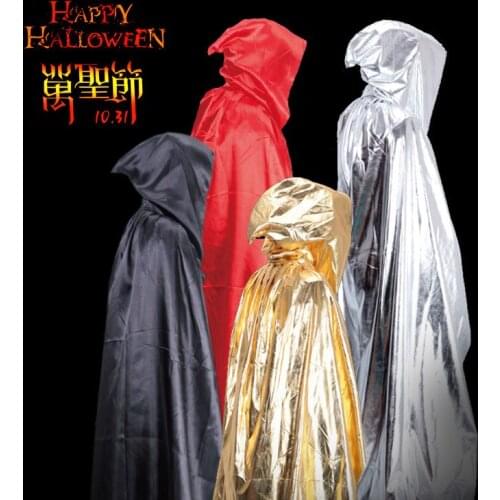 Adult Halloween Cosplay Costume Cape Cloak Vampire Ghost Wizard Cape Death Long Robe Gothic Medieval Renaissance Victorian Cloak
