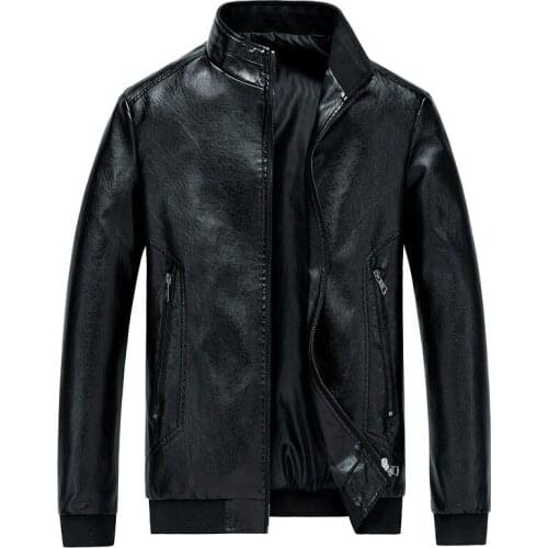 PU Brand High Leather Jacket Men Coats Plus 6XL Quality Outerwear Men Business Winter Faux Fur Male Top Clothes Fleece