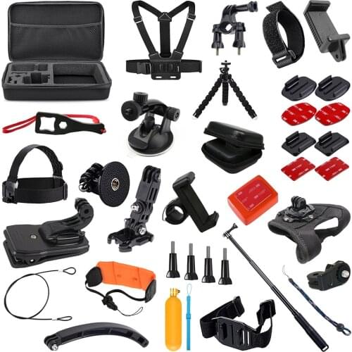 For GoPro Accessory Set for Go Pro Hero 7 6 5 4 3 kit Tripod Selfie Stick Mount Adapter for Xiaomi Yi 4K Lite SJCAM SJ7 Eken H9