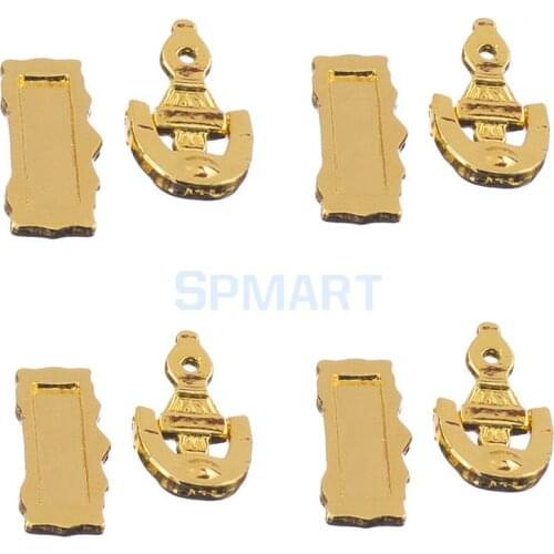 Set of 4 Dolls House Miniature Hardware Fittings Knocker and Mail Slot Letter Box Door Accessories