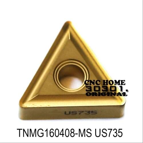 Original TNMG160404-MS TNMG160408-MS US735 Carbide Inserts for Stainless steel Turning TNMG160404 Lathe Cutter