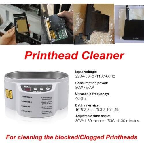 Print head washing machine printhead ultrasonic cleaner For Clogged/Blocked Epson DX4 DX5 Seiko 510 Xaar Konica 512 printhed