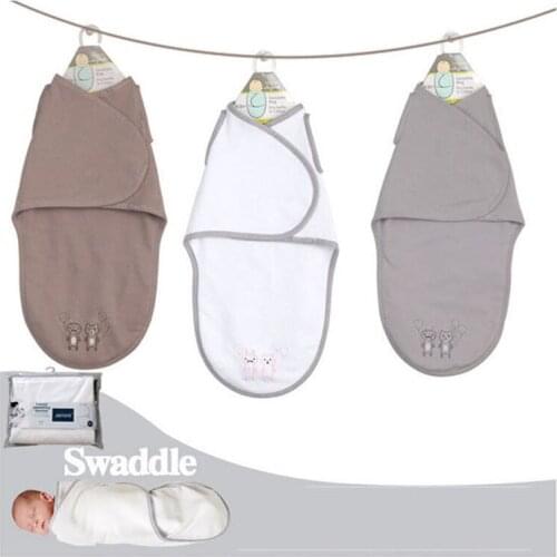 JUST CUTE Luxury Swaddling Blanket 2 Usage Baby Swaddle Warp Blanket Newborn Infants Baby Envelop Sleeping bag