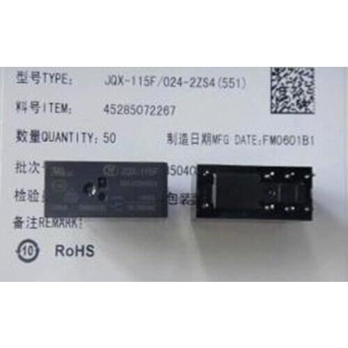 Relay HF115F-024-2ZS4 2 groups conversion 8 feet 8A JQX-115F-024-2ZS4 24V