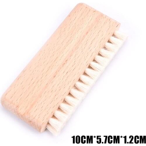 Lp Vinyl Record Brush Anti-Static Goat Hair Wooden Handle Brush Cleaner For CD Player Turntable