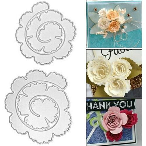 Spiral Decoration Flower Metal Templates Cutting Dies Stencil Scrapbooking Album Paper Cards Embossing Dies Decorative Craft