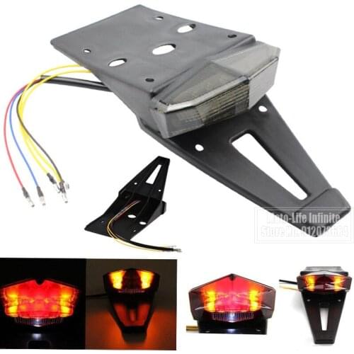 Universal Motorcycle Refitting Rear Fender LED Tail Lamp Rear Hood Deflector VehicleTurn Signal Waterproof Low Energy Accessory