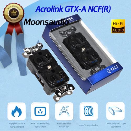 High quality Acrolink GTX-A NCF(R) Series Rhodium plated Power Plug Adapter Socket for power wall
