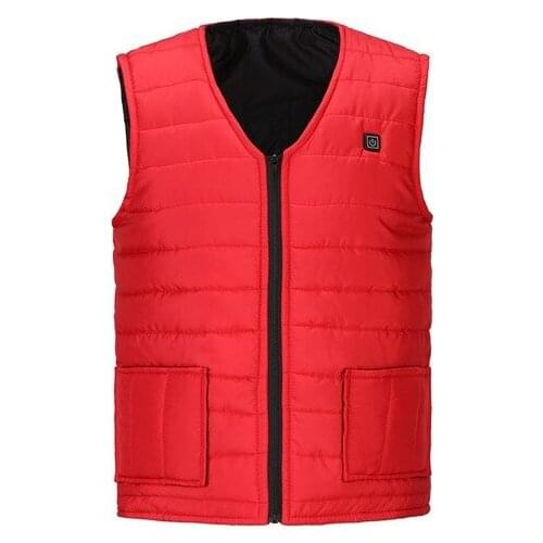 USB Zone 5 Heating Vest Womens Jacket Heated Cotton Vest Heating Jacket Winter Black Mens Jacket Waistcoat For Sports Skiing