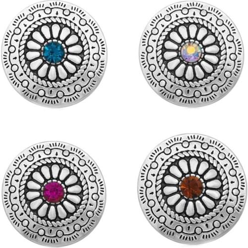 10pcs/lot New Snap Jewelry Sun Flower Round Metal Snap Buttons Fit 18mm 20mm Snap Button Bracelet Bangle Button Jewelry