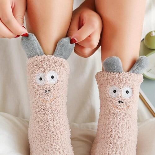 2021 Thick Warm Women Cute Cotton Sock Stereoscopic Animal Female With Short Socks Casual Soft Funny New Years Gift