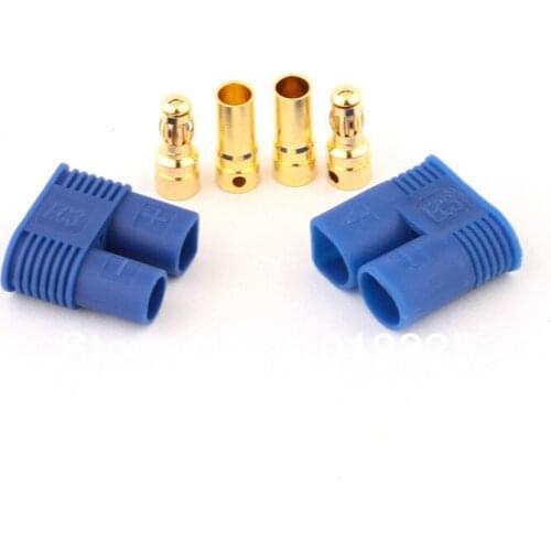 50 pairs EC3 banana plug Female Male Bullet Connector with housing For RC ESC LIPO Battery