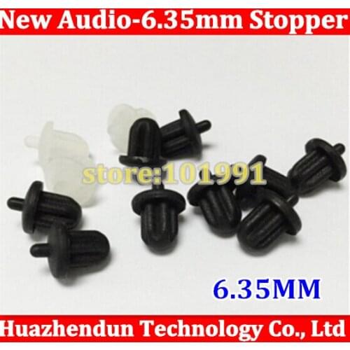 500pcs/lot Large connector 6.35mm audio jack stopper microphone TV (Audio-635) sound soft silicone dust