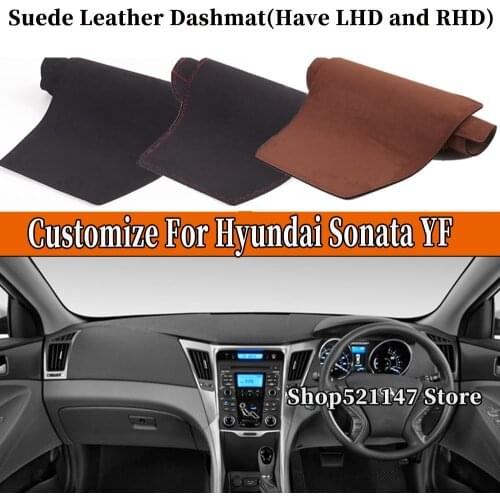 Accessories Car-styling Suede Leather Dashmat Dashboard Cover Dash Mats Carpet For Hyundai Sonata YF 2010 2011 2012 2013 2014