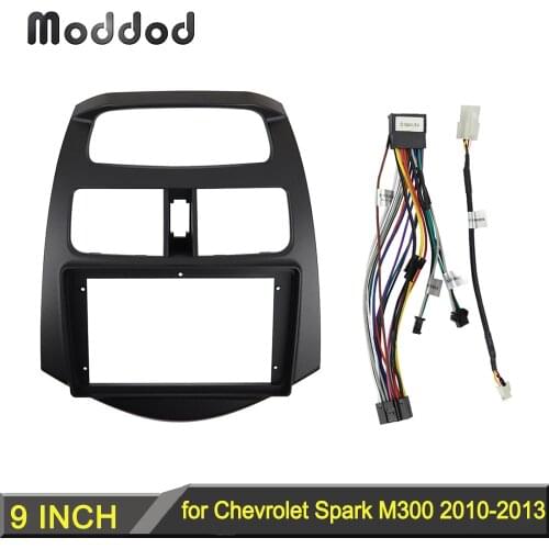 9 Inch Car Radio Fascia for Chevrolet Spark Beat Daewoo Matiz 2010 2011 2012 2013 Stereo Panel Dash Kit Refit Installation Bezel